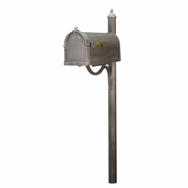 Special Lite Berkshire Curbside with Richland Mailbox Post, Swedish Silver SCB-1015_SPK-679-SW